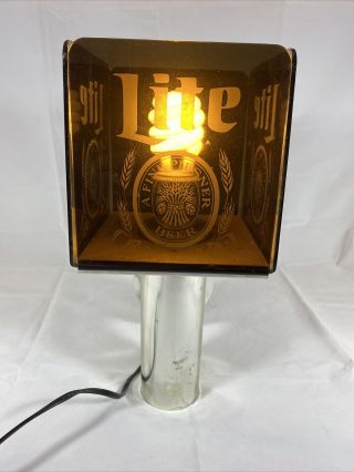 Vintage Miller Lite Beer Coach Lamp,  Wall Sconces Bar Light,  1980 