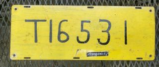 Rare Tanzania Vehicle Hand Painted License Plate,  Maybe Truck,  T16531
