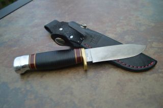 Hess Knifeworks Tiburon 1095 Custom Hand Made Fixed Blade Hunting Knife Marbles