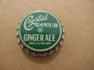 Crystal Club Ginger Ale Soda Cork Era Cap Scranton Pa Penn Pennsylvania