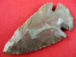 Indian Artifact 2 1/4 Inch Kentucky Dovetail Point Indian Arrowheads