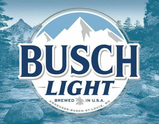 Busch Light Beer Metal Sign 12.  5x16