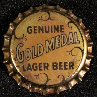 Gold Medal Lager Cork Beer Bottle Cap Indianapolis Brewing Indiana Crown