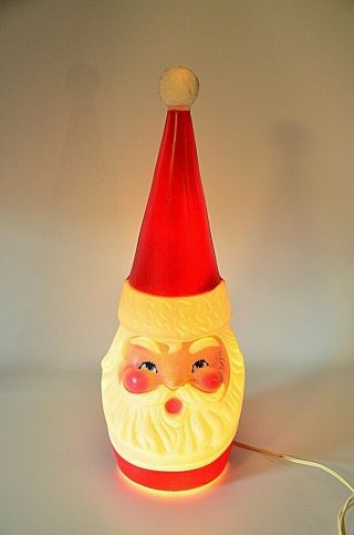 Vintage Beco Santa Clause Lighted Blow Mold 21 " Tall