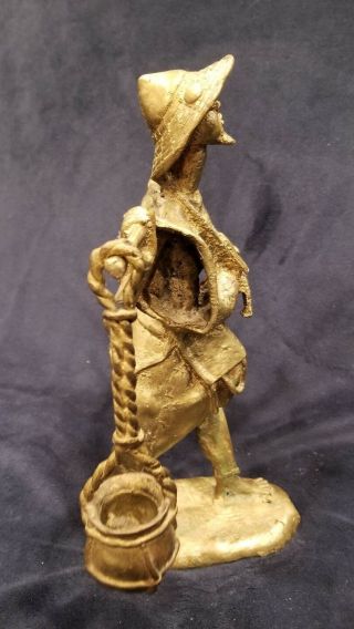 Vintage Asian Bronze Hand Made Figurine Statue 10.  25 