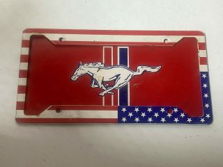 Vintage Mustang 2 License Plate With Metal American Theme Frame Mustang Plate