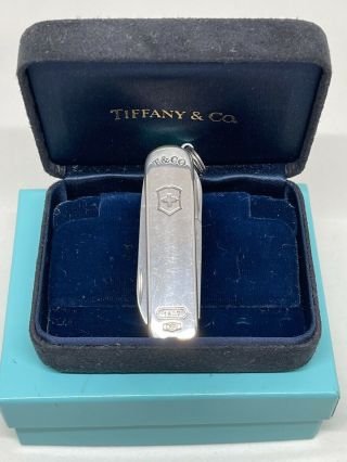 Tiffany & Co.  1837 Victorinox Sterling Silver Swiss Army Pocket Knife 9.  25