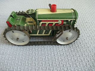 Vintage Marx Wind Up Tin Tractor Toy 1950 