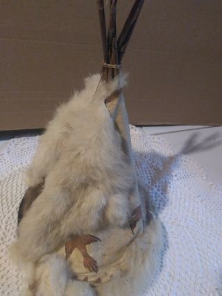Native American Made Tee Pee from Shoshone Indian.  Art,  Figurine,  Signed, 3