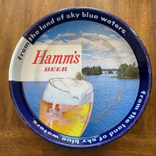 Hamm’s Beer Serving Tray From The Land Of Sky Blue Waters Refreshing Canco