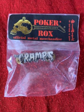 The Cramps And Iron Maiden Rock Metal Pin Badges Alchemy Poker Vintage 1980s