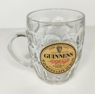Guinness Irish Extra Stout Beer Thumbprint Beer Mug St.  James 