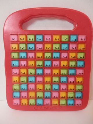 Vintage Push - N - Learn - - Math Learning Toy -