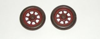 Two Large Kenton Cast Iron Spoked Wheels 2 - 1/4 " (dakotapaul)