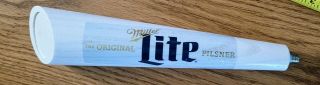 Miller Lite Beer Tap Handle Baseball Bat Beer Tap Handle 11 - 3/8 " Long