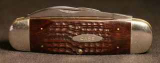 1975 5 Dot 6250 Jigged Wood Elephant Toe Knife - Case Xx Usa