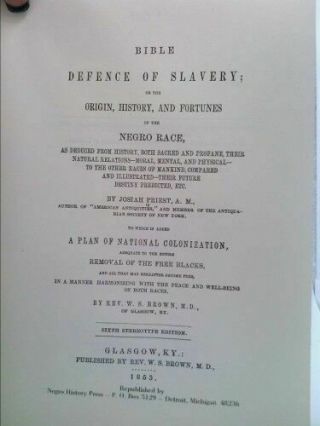 Negro Africa Bible Christian Abolition Soul Slavery Civil Rights Bible South Csa