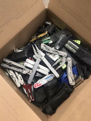 30 Pounds Tsa Confiscated Multi - Tools Various Knives Treasure Hunt Grab Box