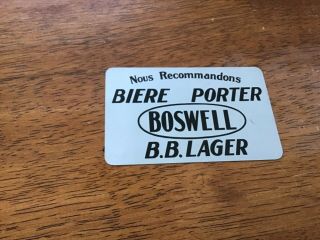 Mini Signs Aluminum Beer Porter Boswell Calendar 1930