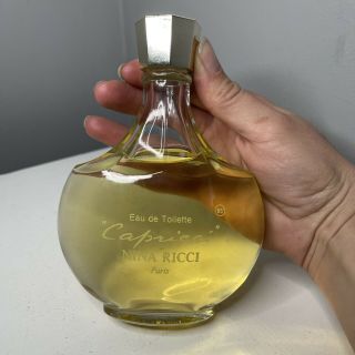 Vintage Nina Ricci Capricci Eau De Toilette 200 Cc Splash Lalique Glass Bottle
