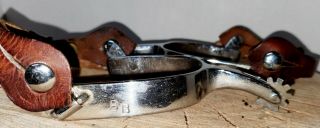 Vintage Bb - Bob Blackwood Handmade Stainless Spurs With Straps