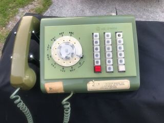 Vintage Western Electric Bell Call Director Telephone,  Power Cord Avocado Green