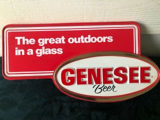 Vintage Nos Genesee Beer Sign 