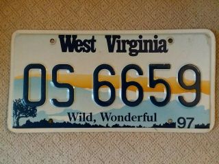 West Virginia 1997 Scenic License Plate