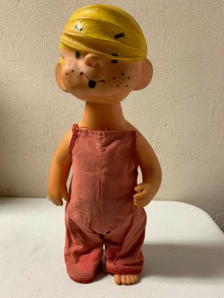 Dennis The Menace Doll 13 " Tall Vintage Rubber Doll