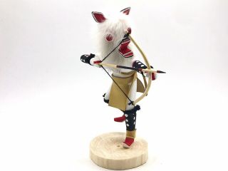 Native American Kachina Doll “white Wolf” Handmade Indian Artist