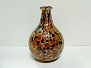 Vintage Australian Art Glass Vase Retro Mid Century Studio Signed Part Sticker