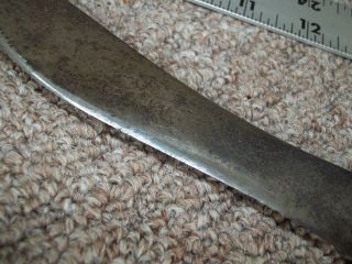 Antique 19th fur trade butcher knife Nichols Bros W/ Scraper four - pin Civil War 3