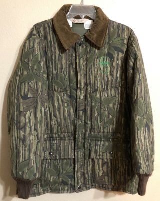 Vtg Walls Blizzard - Pruf Green Leaf Realtree Camo Hunting Jacket Coat L Reg Usa