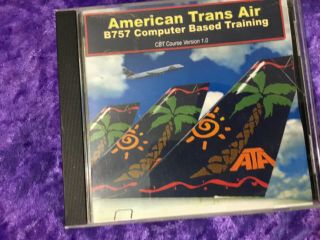 Vintage American Trans Air Ata.  B757 Computer Based Training Dvd 1999