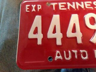 Vintage Tennessee Dealer License Plate 44491 - d collectable novelty vanity 2