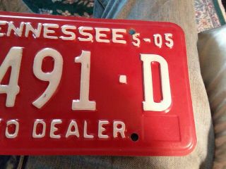 Vintage Tennessee Dealer License Plate 44491 - d collectable novelty vanity 3