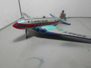 Modern Toys Masudaya Made In Japan Airplane Jet Comet Dh 109 Clockwork 30cms