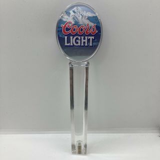 Coors Light Beer Tap Handle Mountain Top Clear Acrylic 11” VINTAGE 2