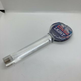 Coors Light Beer Tap Handle Mountain Top Clear Acrylic 11” VINTAGE 3