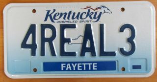 Kentucky 2006 Vanity License Plate For Real 3