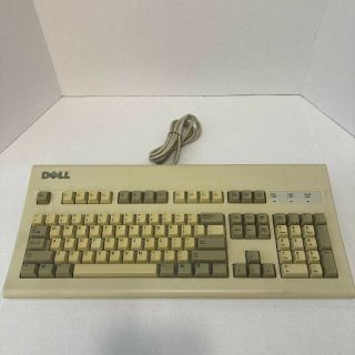 Vintage Dell Model At101w (gyum92sk) Mechanical Keyboard Ps/2 Black Alps