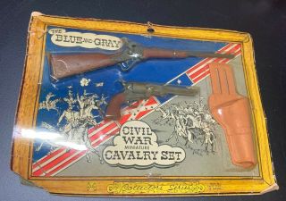 Marx Miniature The Blue And Gray Civil War Miniature Cavalry Set Carded