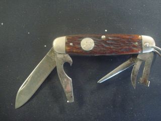 Vintage Boy Scouts Of America 4 Blade Remington Pocket Knife