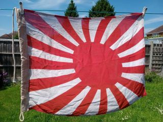 Japanese Ww2 Rising Sun Flag 88 X 55 Cm Vintage