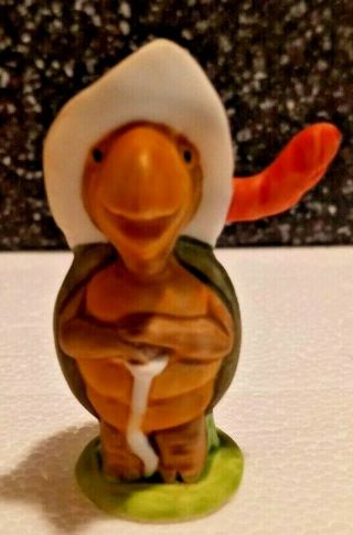1970s Mirete Pottery Touche Turtle Figure Hanna Barbera With Label Spain