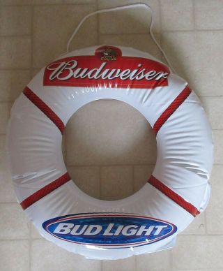Vintage Budweiser/bud Light Beer Inflatable Nautical Ring Open Package