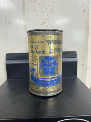 Vtg Pabst Blue Ribbon Beer Bank Souvenir 3 1/2 " Tall 100 Million Barrels