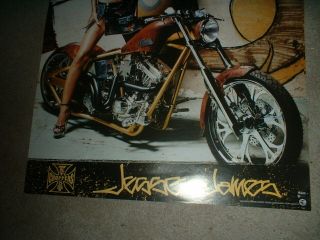West Coast Choppers Jesse James Coors beer biker girl poster 18 X 24 3