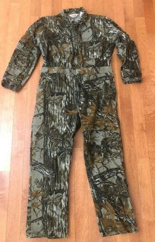 Walls Mess Realtree Coveralls Camouflage Sz L Chamois Cloth Suit Usa Vintage 90s