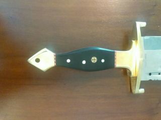 Custom Hand Made Ozair Bowie Hunting Knife With Brass Guard And Bolster. 2